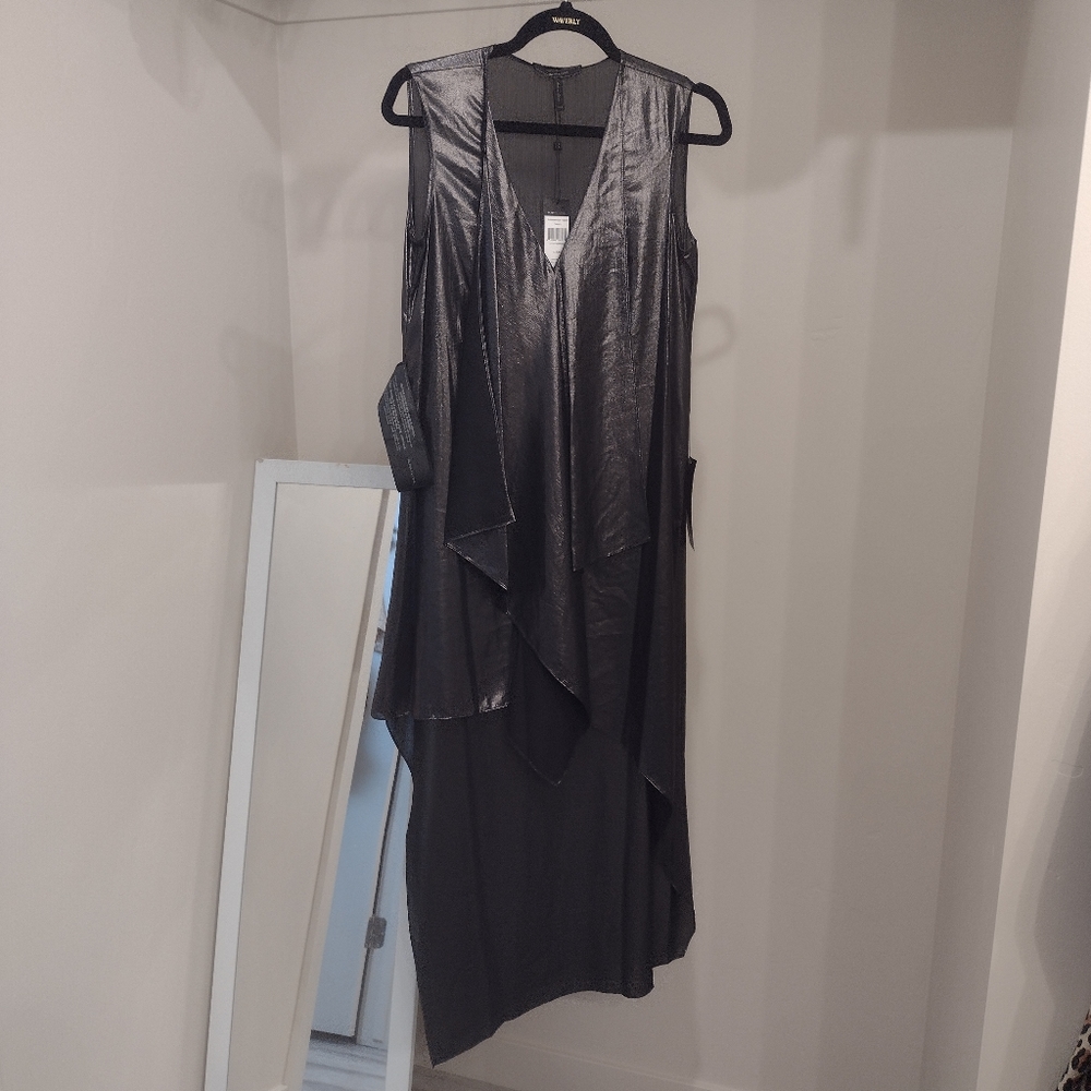 Hi-Lo BCBG gunmetal dress
